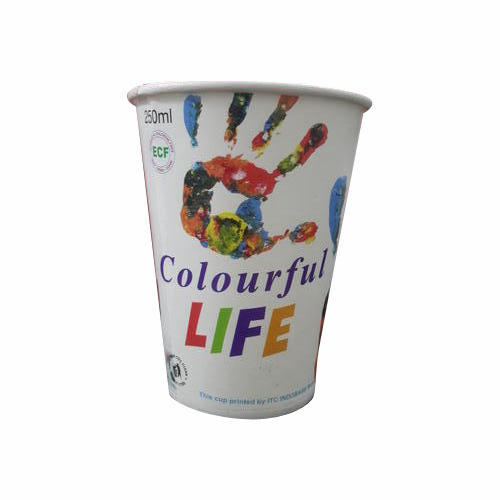 Paper Cup Printed ITC Paper 250ml 185-190 GSM Pack of 100